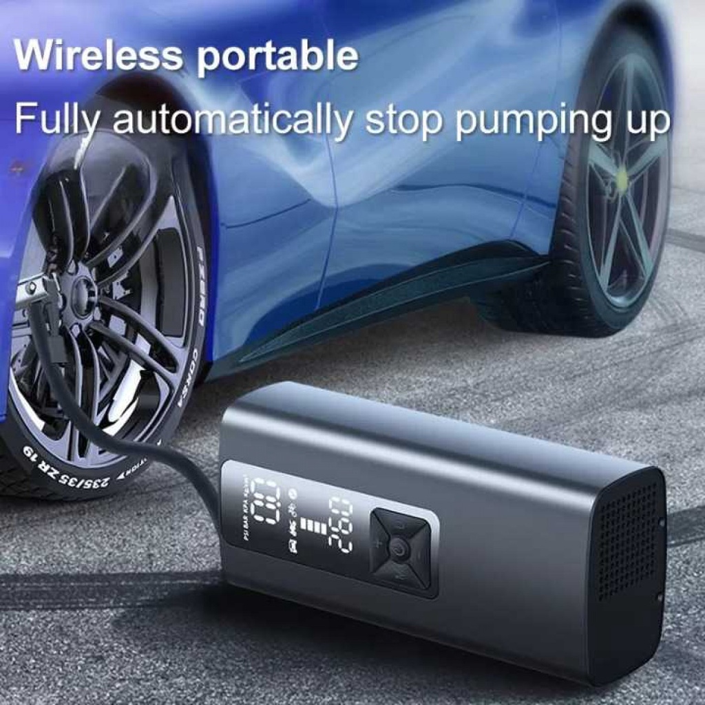 Pompa Angin Ban Udara Elektrik Digital Tire Inflator Portable 6000mAh