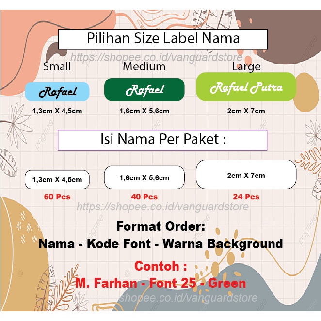 CUSTOM LABEL NAMA SERAGAM ANAK SEKOLAH STIKER KAOS SABLON SETRIKA PESANTREN NAME TAG LAUNDRY