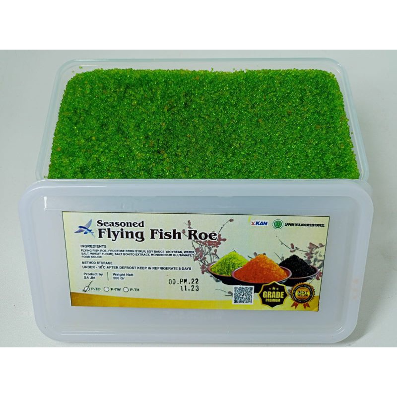 TOBIKO Orange Flying Fish Roe / Telur ikan sushi GRADE A 500g