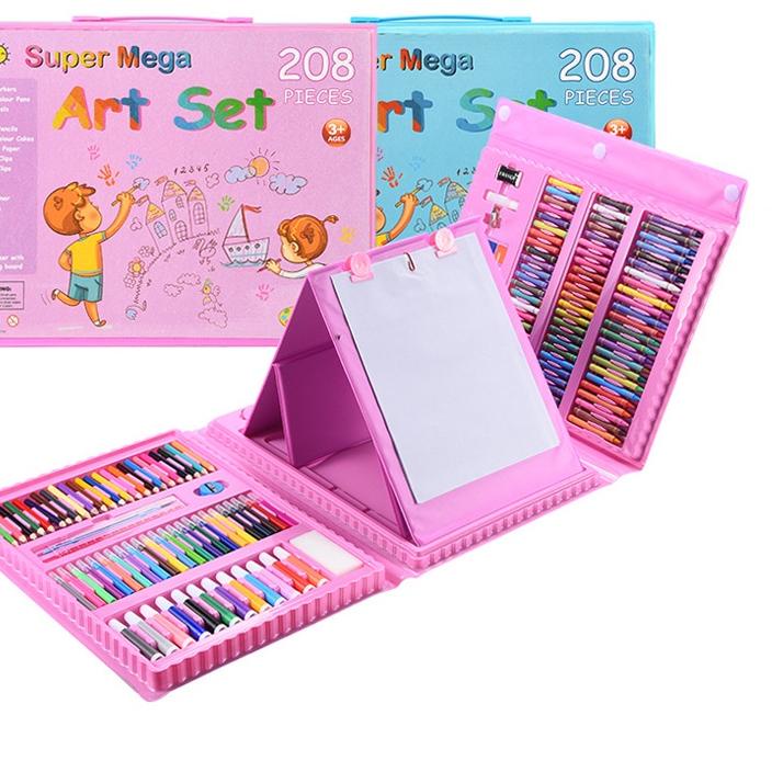 

✓ 208Pcs Alat Tulis Untuk Crayon Set Anak Lukisan Pena Serbaguna Netral Pulpen Warna Warni Set Dengan Papan Gambar Terjangkau
