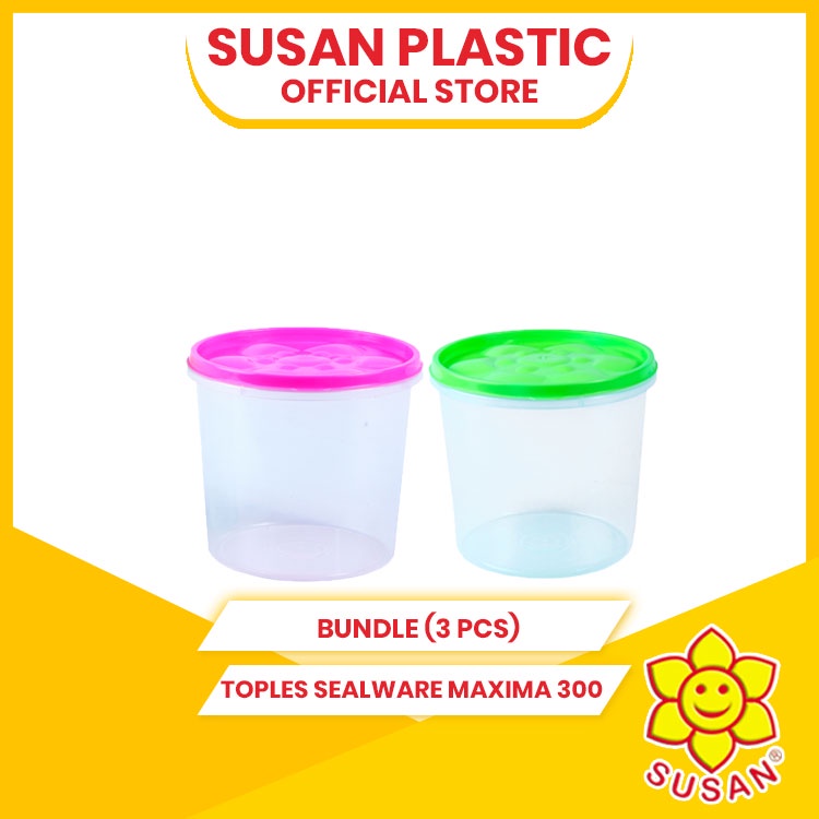 (3PCS) - Toples Maxima 300 - Toples Makanan - Toples Bening - Toples Peyek 3L