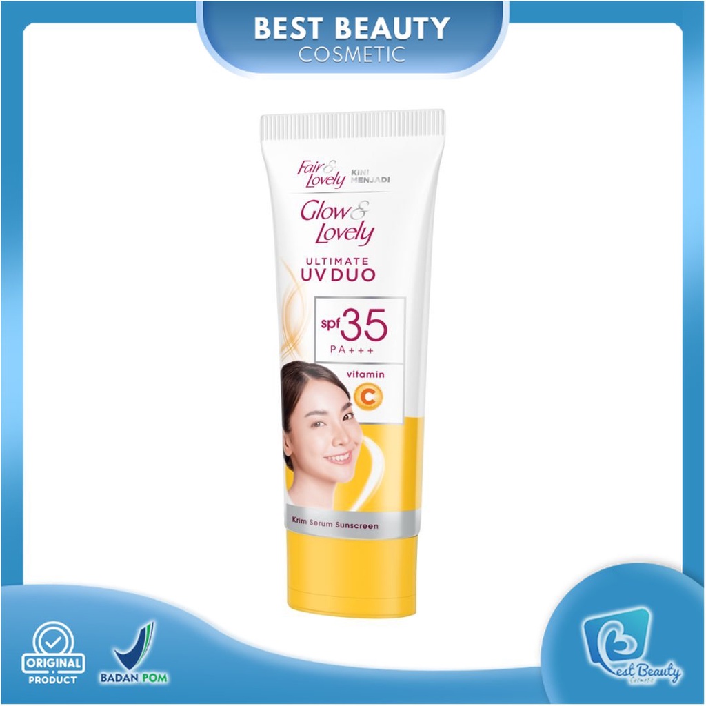 ★ BB ★  Glow &amp; Lovely Krim Serum Sunscreen Vitamin C 7 gr - 20 gr - 40 gr | Fair &amp; Lovely Sunscreen