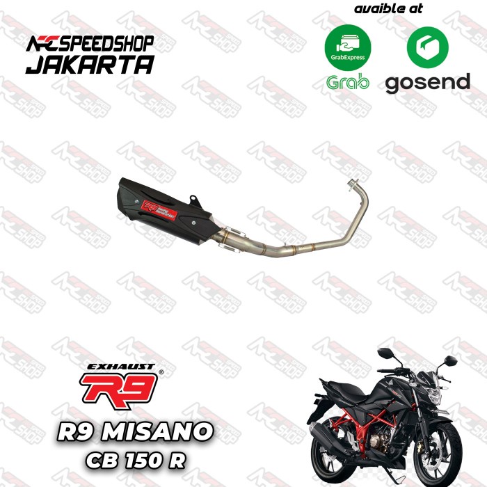 Knalpot R9 Misano Honda Cb 150 Fullsystem R9 Misano #Original