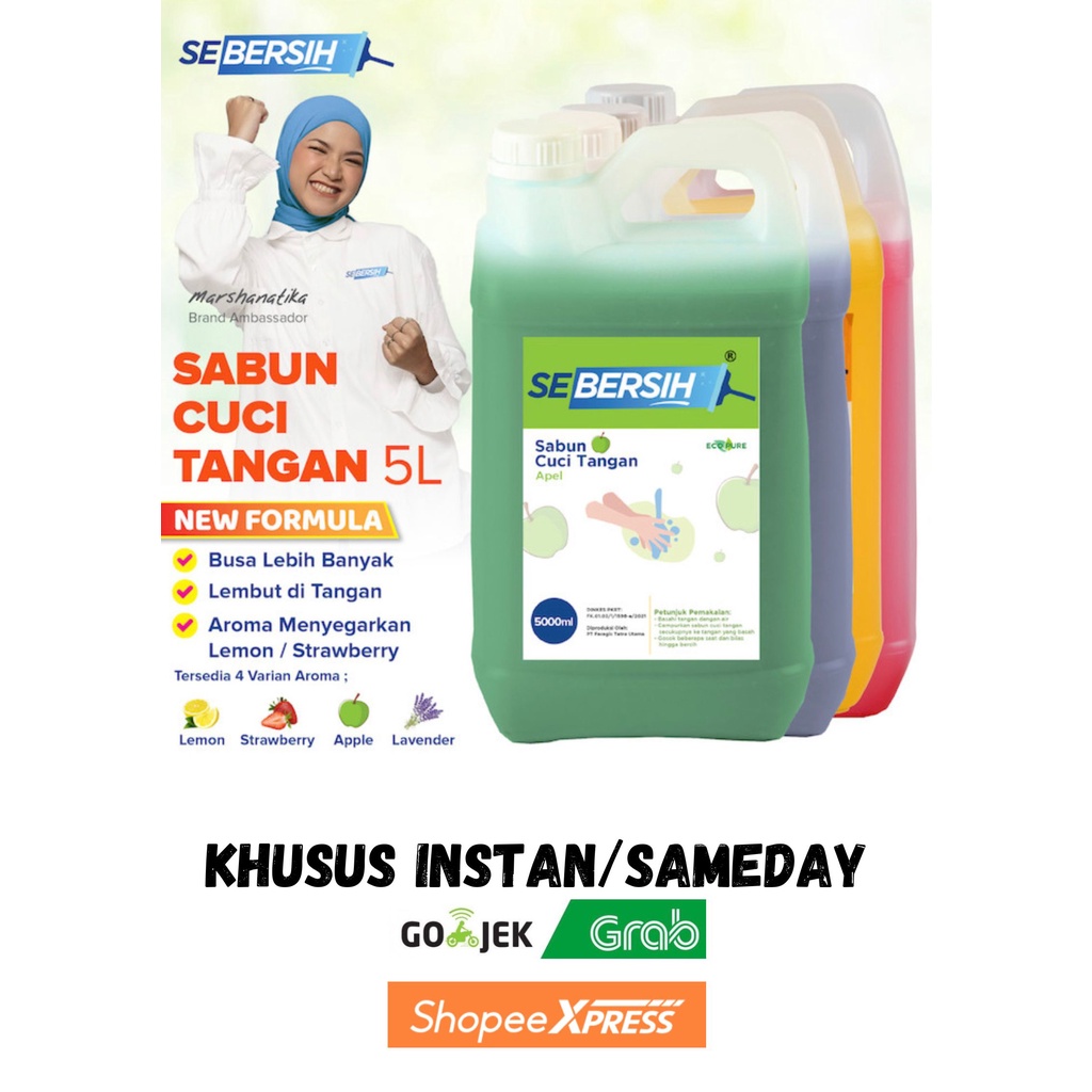SEBERSIH Sabun Cuci Tangan 5 Liter Handsoap 5 Liter Izin Kemenkes RI