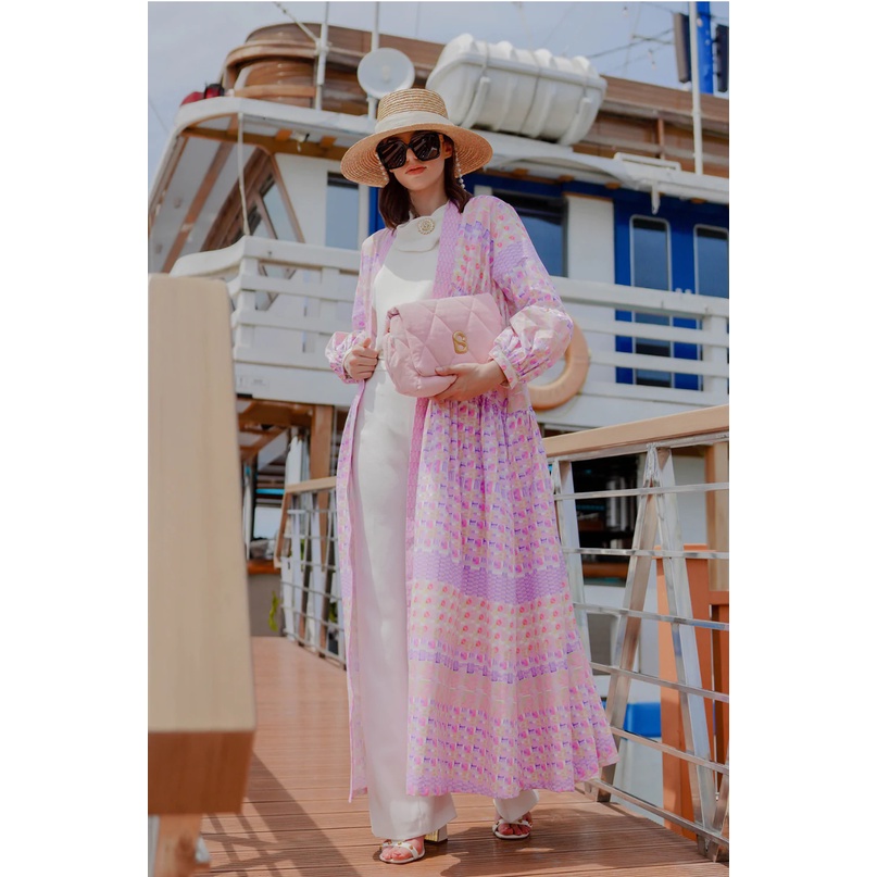 Acacia Puffy Long Outer - Lavender Benang jarum benangjarum XS S M L XL XXL buttonscarves nada serie