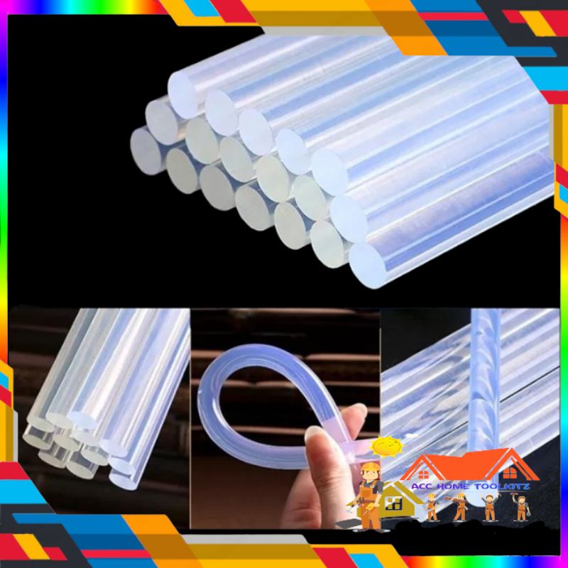 

GLUE STICK PERKILO 1KG Lem Bakar Panjang 30cm Lem Serbaguna Besar 11,3x300mm ISI 34PCS / Kecil 7,4x300mm ISI 79PCS Glue Gun Tembak Isi Ulang Refill