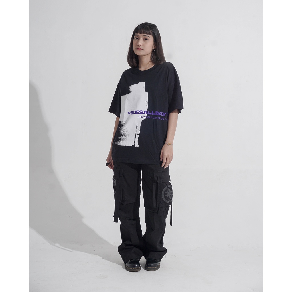 BOXY TEE OVERSIZE | SHADOW CATCH ME | BLACK | WHITE | YIKESALLDAY