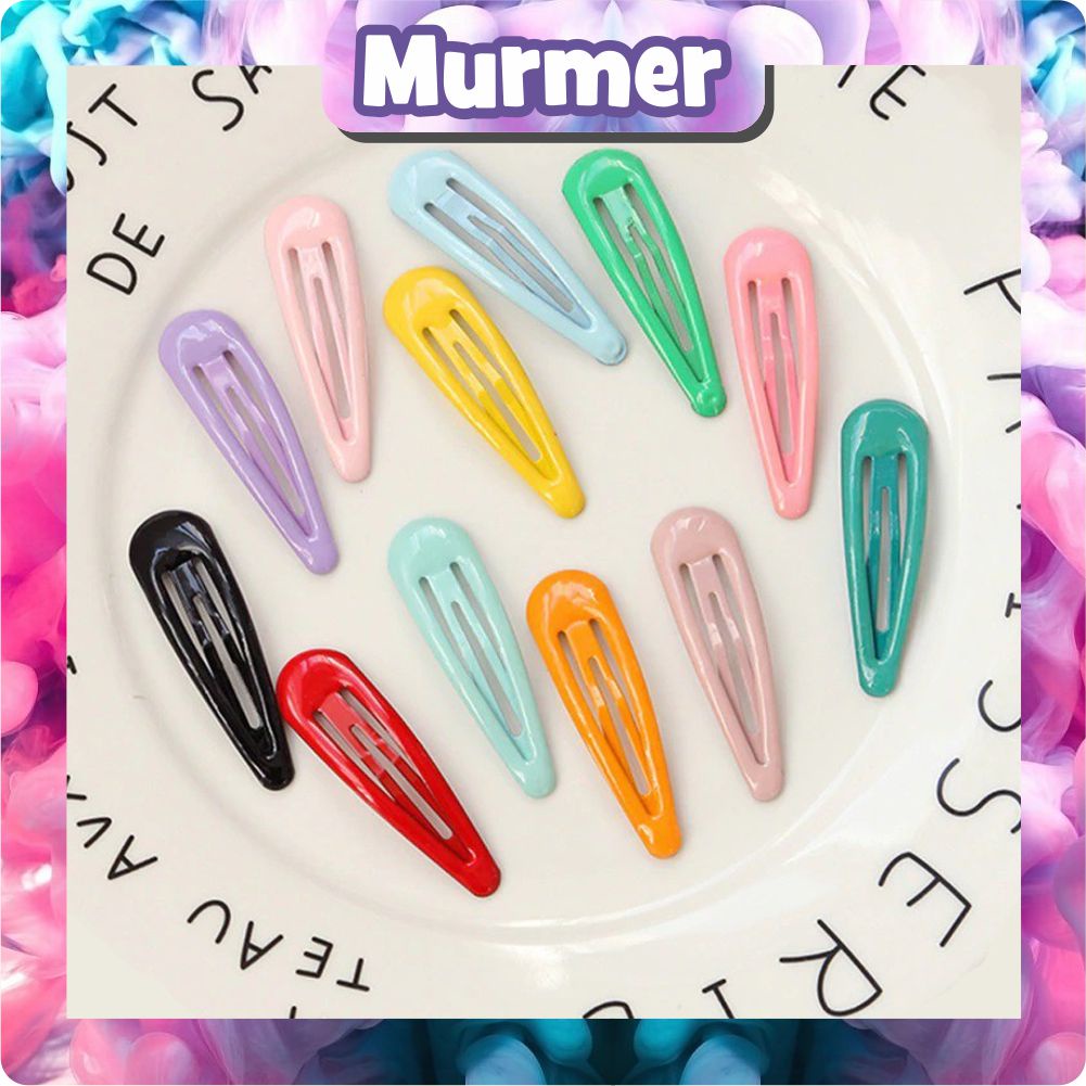 MurmerOfficial Jepitan Rambut Warna-Warni Polos / Hairpin Korea / Jepit Rambut / Jepitan Glossy A076