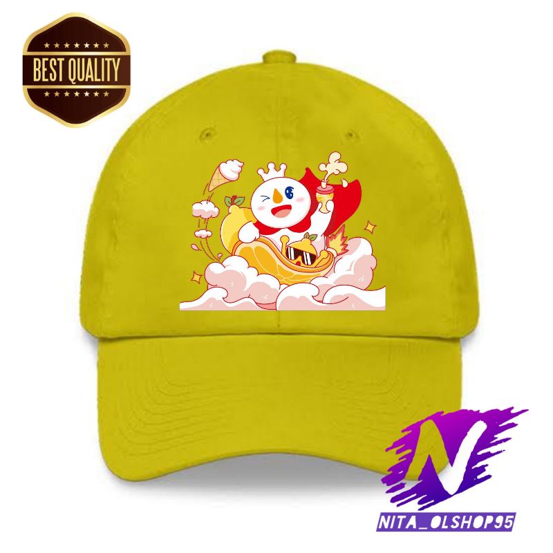 topi mixue topi anak baseball mixue eskrim