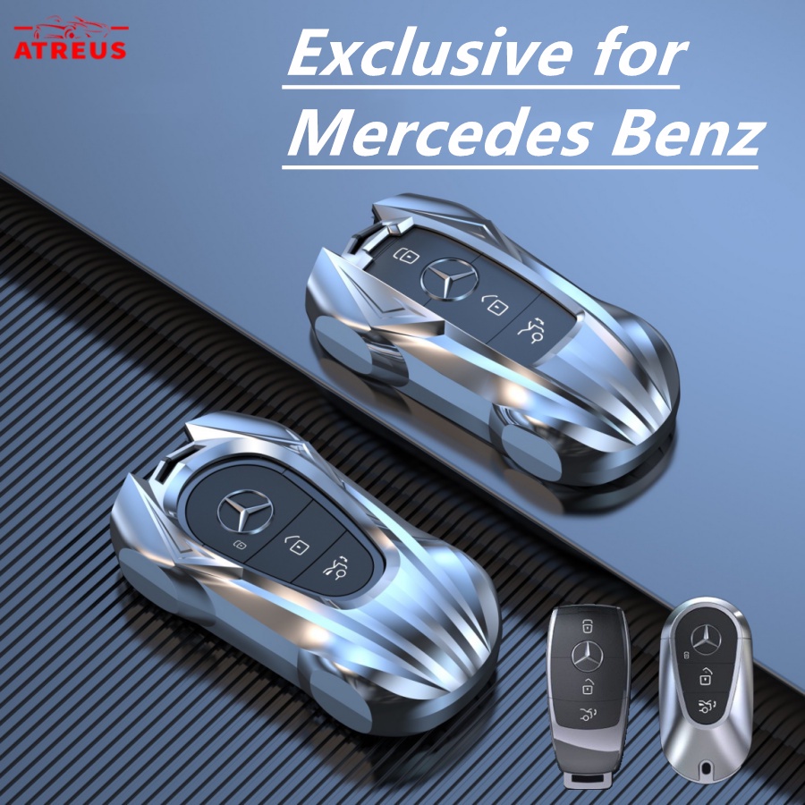 1set Casing Kunci Gaya Mobil Sport Mercedes Benz Bahan Zinc alloy Cover Untuk W207 W211 W205 W212 W204 W220 W206 W124 W213 W218 W222