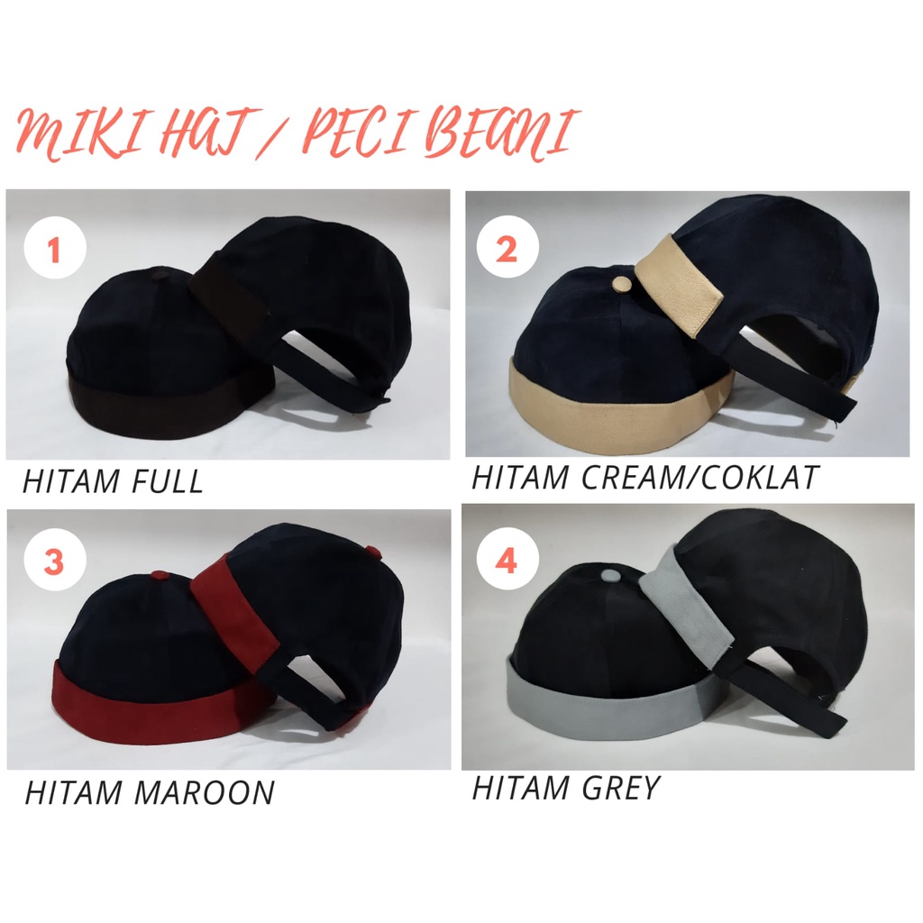 Peci sholat peci beani miki hat peci kopiah anak sholat topi bucket peci uas topi polos polosan