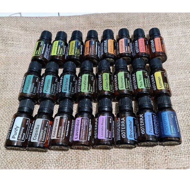 15ML DoTerra  Lemongrass / LEMON / Wild Orange / Breathe Easy Air / Lavender / Peppermint / CLOVE /  Grapefruit / Eucalyptus / Cedarwood / Cypress / Balance / Terra Shield / Celery Seed / Rosemary / Tea tree / Purify / Zendocrine IMPORT ORIGINAL PURE