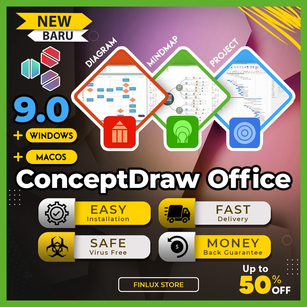 

[VIDEO] CncptDrw OFFICE 9.0.0 (PROJECT•DIAGRAM•MINDMAP) Ltst Lftm Fr Wn & McOS (64-Bt)