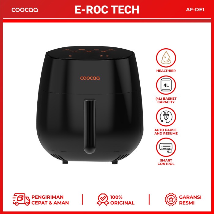 Fryer Coocaa Air Fryer - Kapasitas 4L - Digital Preset - (Model: Af-De1)
