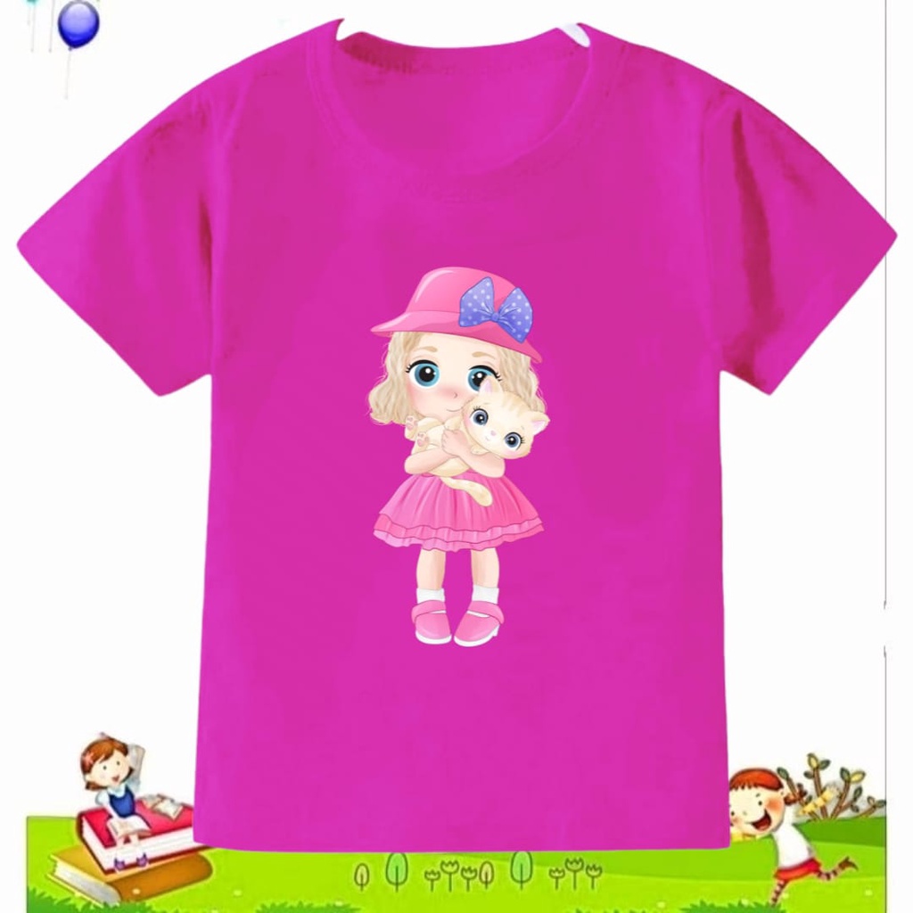 KAOS ANAK PEREMPUAN LOL TOPI LENGAN PENDEK