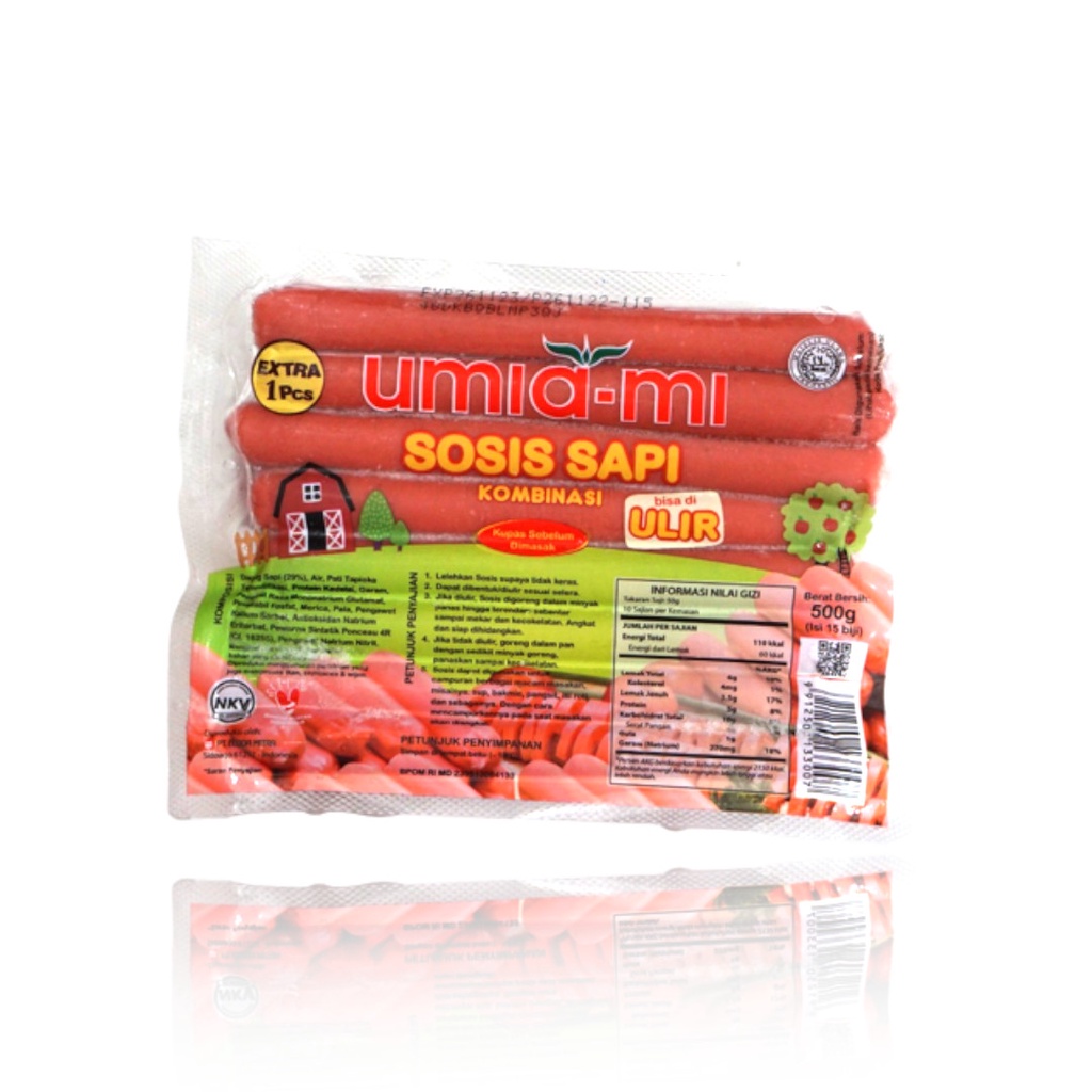 Umiami Sosis Sapi isi 16 Batang - 500 Gr - Beef Sausage