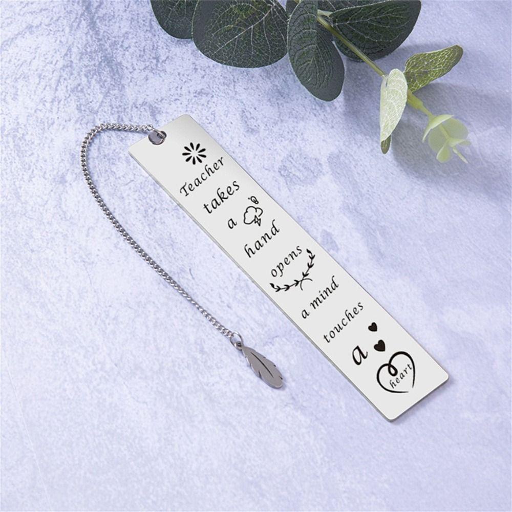 Lanfy Bookmark Belajar Book Lover Liontin Daun Dengan Rantai Alat Tulis Buku Halaman Bookmark Pendant