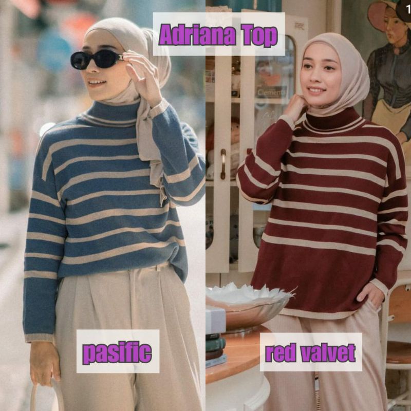 Siap kirim Adriana Top by HijabNueta Hijab Nueta