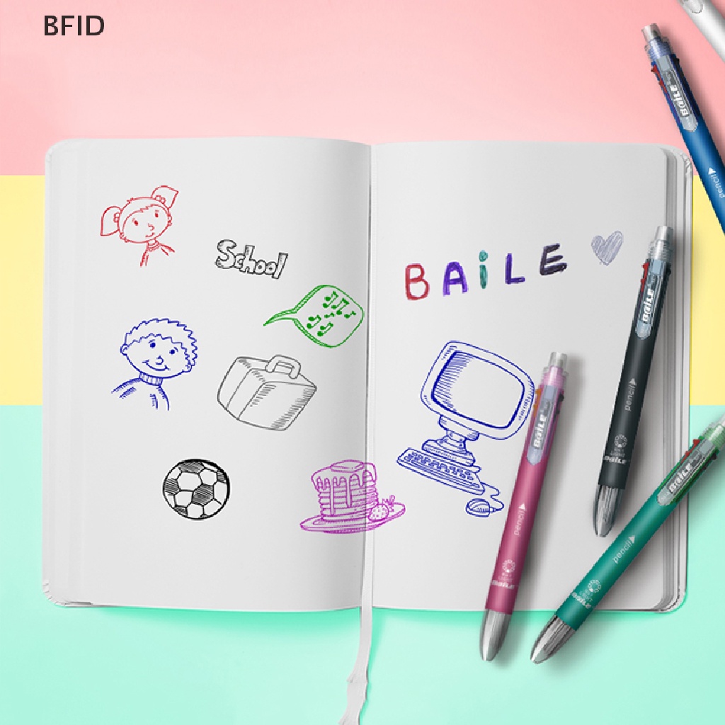 [BFID] Bolpoin 6in1 Multicolor 5warna Bolpen 1pen Pensil Otomatis Dengan Penghapus Untuk Perlengkapan Wrig Kantor Sekolah Alat Tulis [ID]