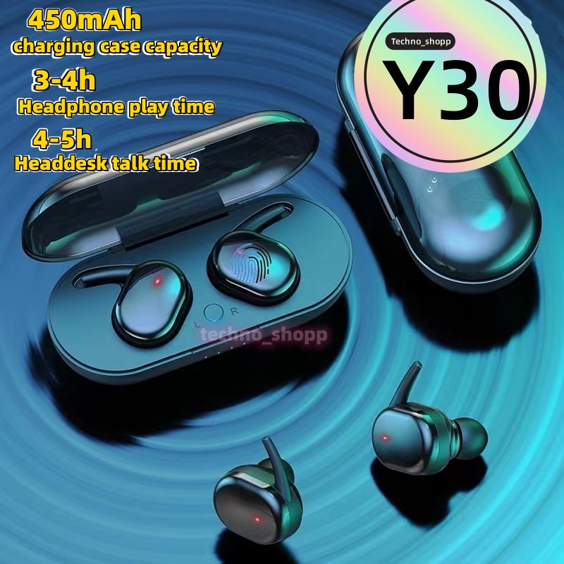(COD)Y80 Y60 YD04 YD05 Y30 Stereo Wireless Earbuds TWS Bluetooth 5.1 in-Ear Headset One-Step Pairing with Digital Display Breathing Light android/iphone