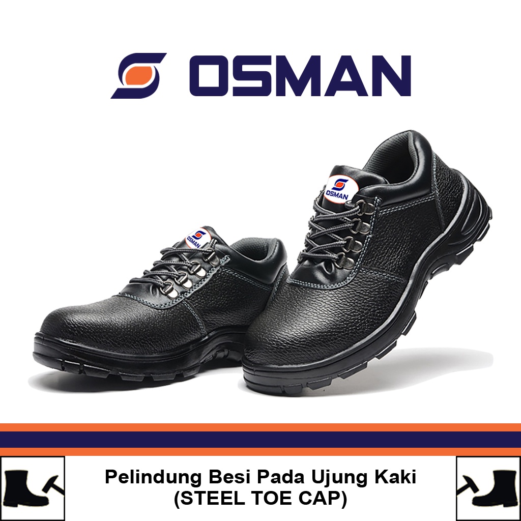 OSMAN Sepatu Safety Shoes Low Cut Sepatu Safety Ujung Besi Tipe OS-020