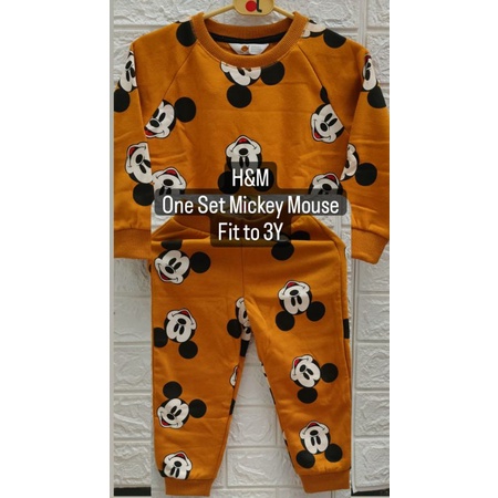 One Set Orange H&M - Sweater & Jogger Anak 3 Tahun