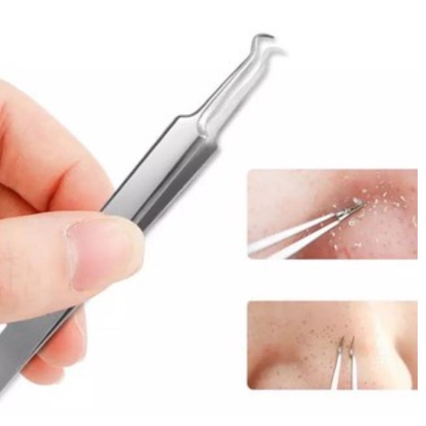 BAJ Pinset Jepit Komedo Stainless Steel Blackhead Tweezer / Alat Capit Untuk Menghilangkan Komedo / Penjepit PR121