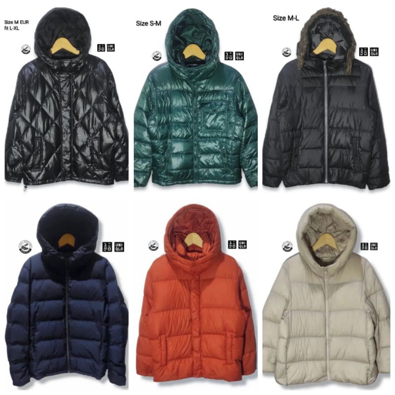 UNIQLO Hooded Down Jacket Bulu angsa bulang unisex Pria wanita