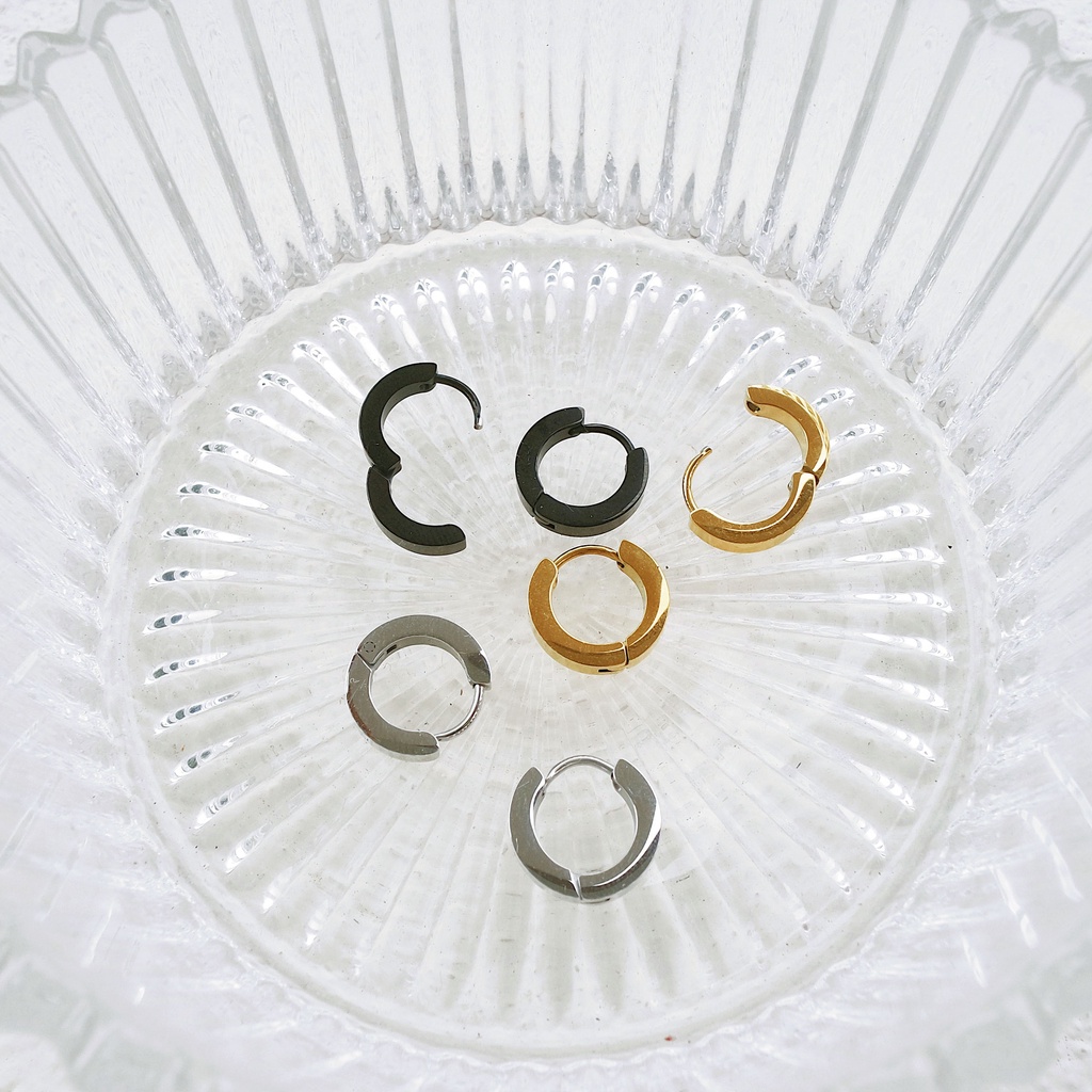 CODY / EARRINGS / HOOPS MINI / HUGGIES - STAINLESS STEEL - ANTI KARAT