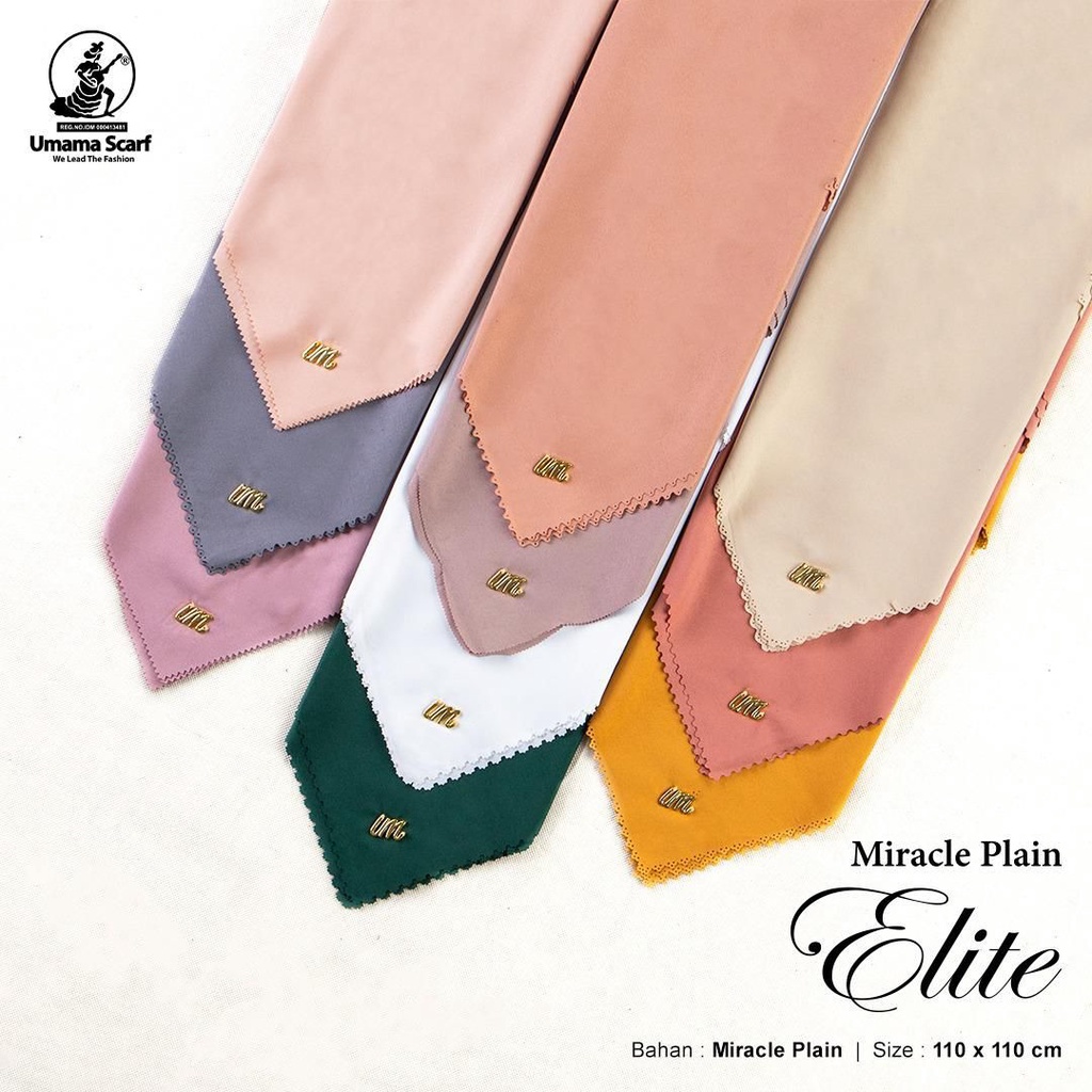 Hijab Segi Empat Glowing Motif Logo Laser Cut LC Umama Scarf - Fido Collection