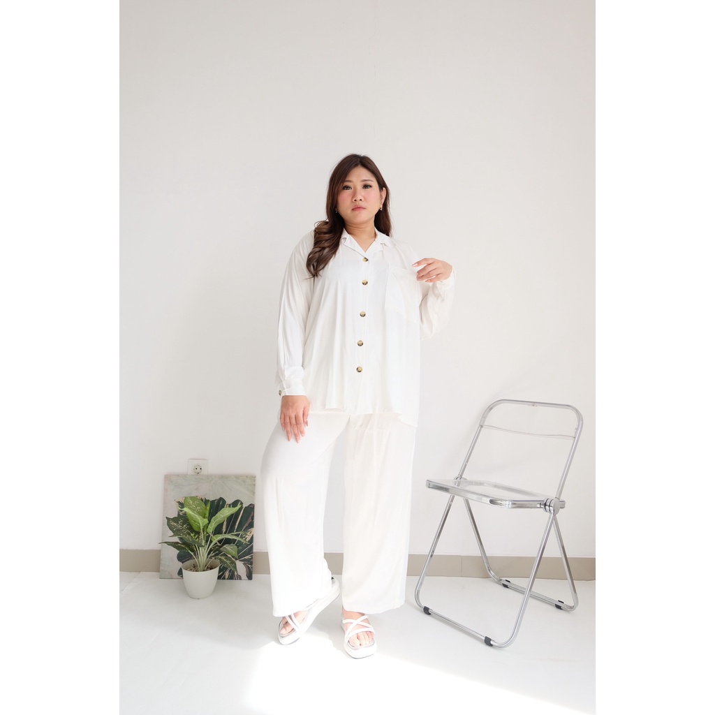 BIGWELL.ID MOZIA SET POLOS  - SETELAN WANITA BIG SIZE / SETELAN JUMBO / PIYAMA RAYON