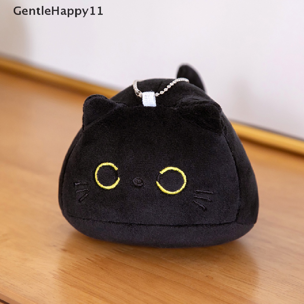 Gentlehappy 10/25CM Hitam Kucing Bantal Lucu Boneka Mewah Liontin Gantungan Kunci Dekorasi id