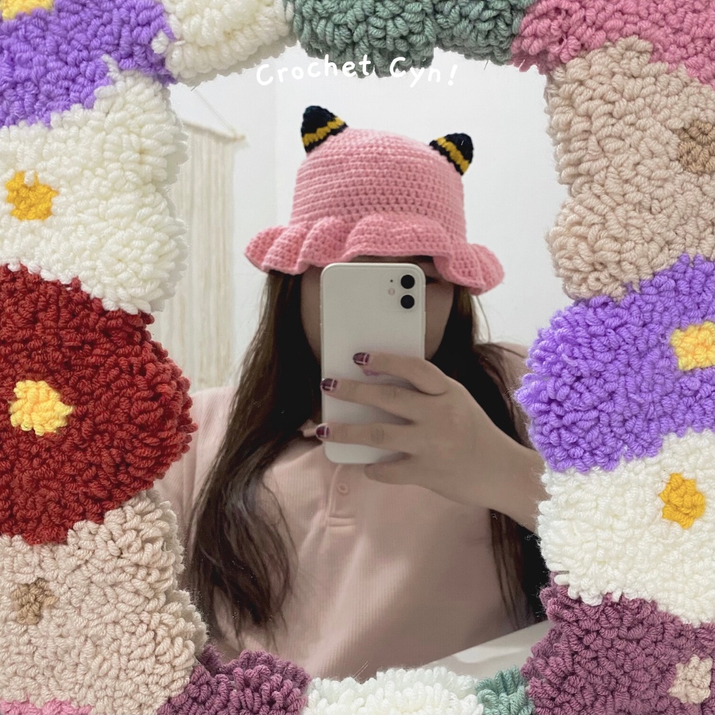 [PO] Anya Crochet Bucket Hat / Topi Rajut spy x family inspired