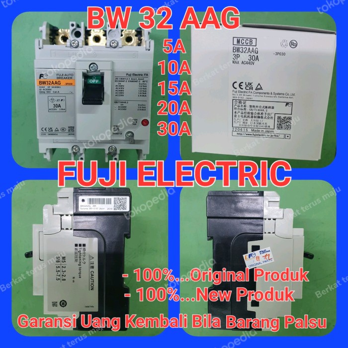 Mccb BW32AAG 3p ...fuji electric ( 5A/ 10A/15A/20A/30A)