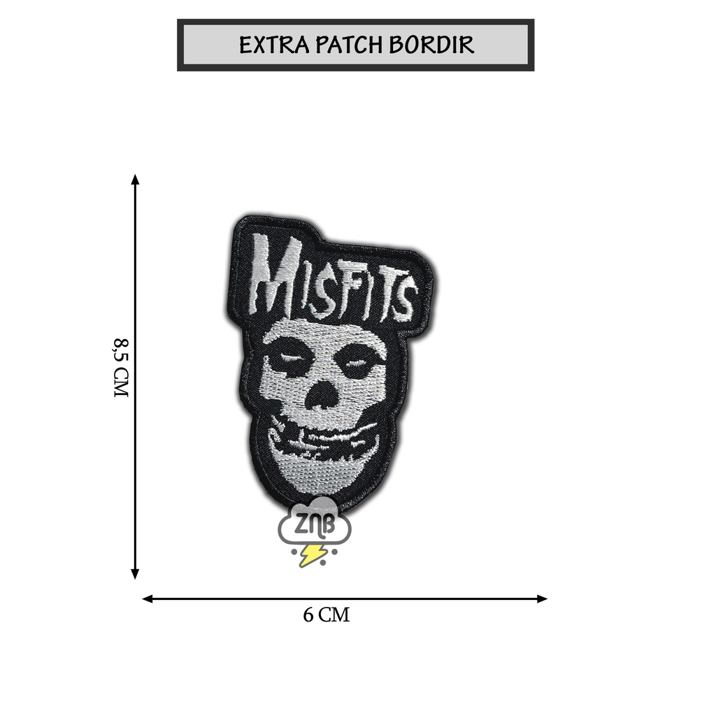 Patch bordir emblem patch band misfits patch termurah dan terlaris