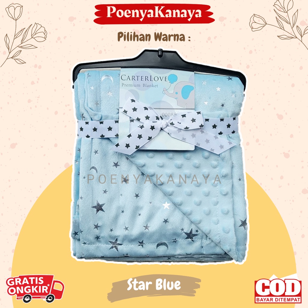 Selimut Bayi JUMBO CARTER'S Fleece Minky Dot Bubble KARAKTER AK33