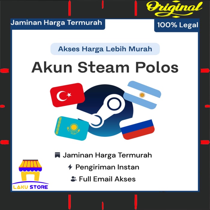 Odading [8/1] New Laris Akun Steam Polos Turkey Argentina Full Akses Best Seller - Big Sale / Promo