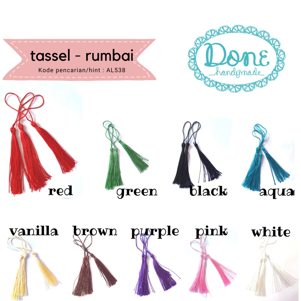 Done Handymade tassels rumbai tassel aksesoris lainnya AL538