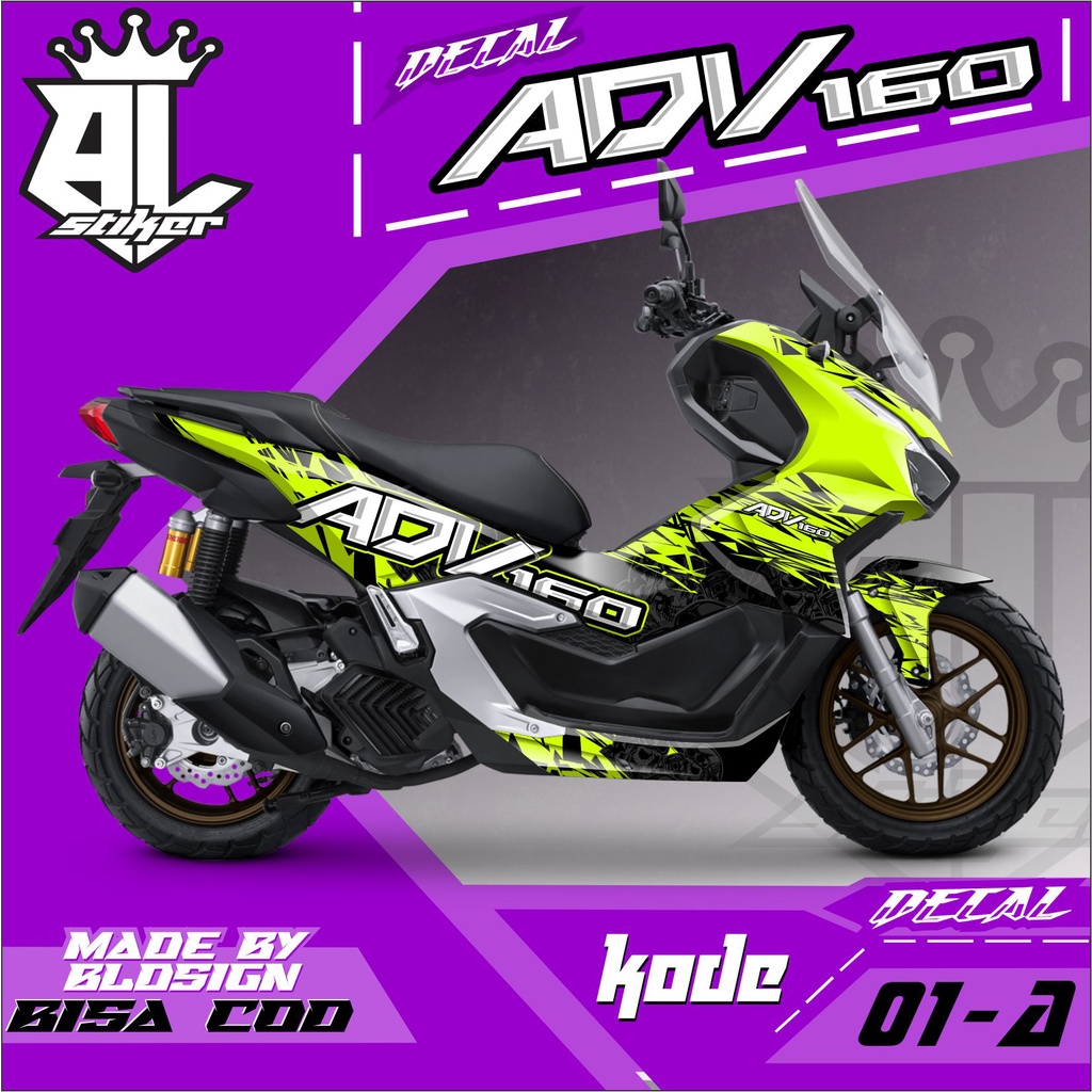 BL STIKER - Stiker ADV 160 Full Body Decal Stiker ADV 160 2022 Adventure Aksesoris Motor ADV Lis Var