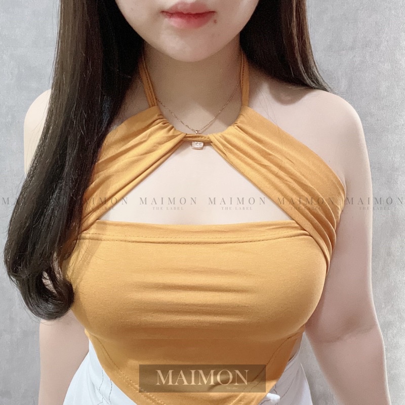 Triangle Halter Neck Tank Top | Baju Wanita Korean Fashion | Maimon Grosir