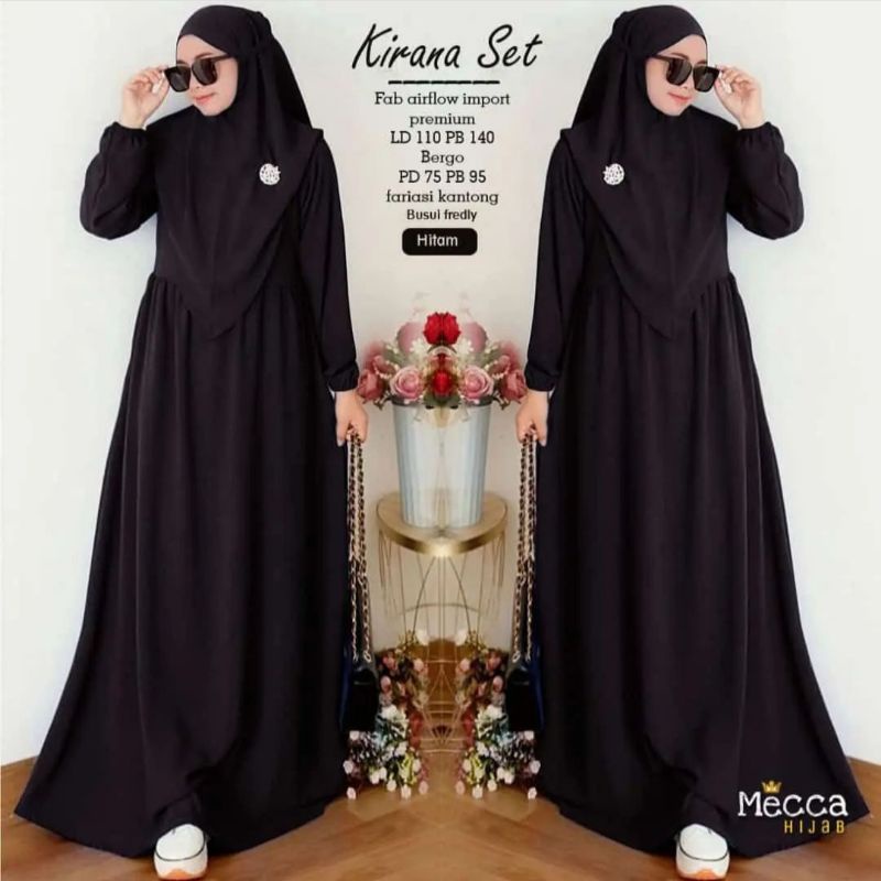 Kirana Set Gamis set Hijab Syari Jilbab Syari
