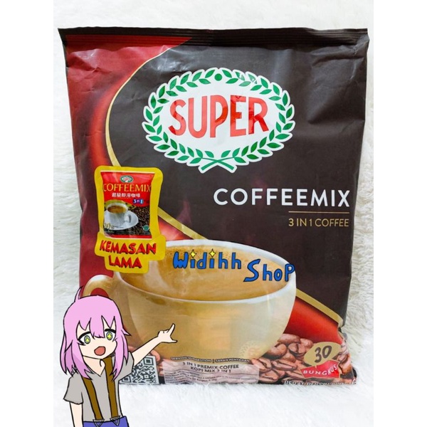 Super Coffeemix 3in1 Import Malaysia Isi 30 Sachets / Kopi Mix / Coffee Mix 3 In 1 / Minuman Serbuk Kopi 3in1