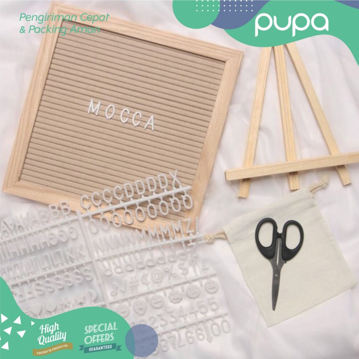 

Set Felt Letter Board Papan Nama Bayi Message Boardborn Baby Pupa!