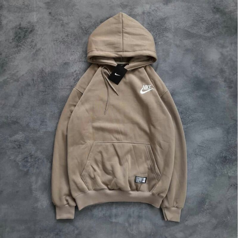 HOODIE NIKE BROWN SMALL FONT FULL TAG