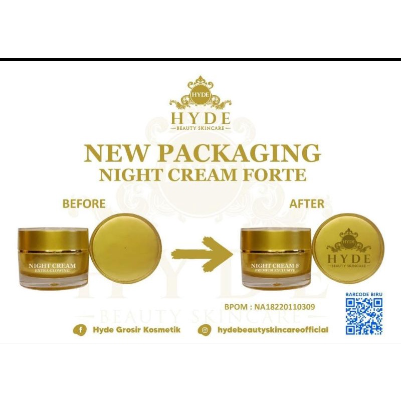 NIGHT CREAM HYDE BEAUTY SKINCARE ORIGINAL BPOM
