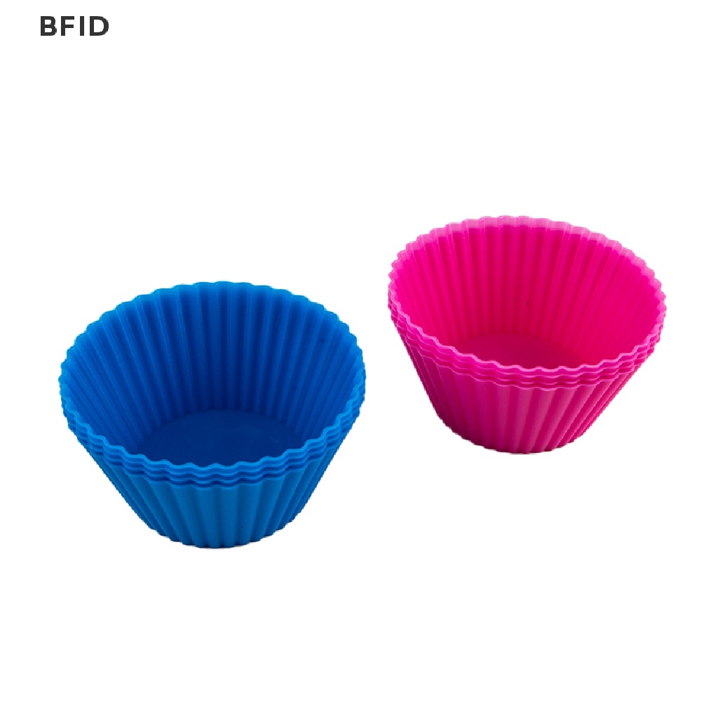 [BFID] 4pcs Silicone Cake Cup Liner Cetakan Kue Cup Muffin Bulat Cakecup Alat Kue [ID]