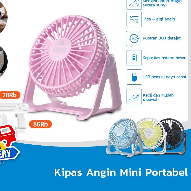 ⅍ Kadonio Kipas Mini USB untuk kipas angin meja keeja kipas angin kecil pelajar asrama camping outdo