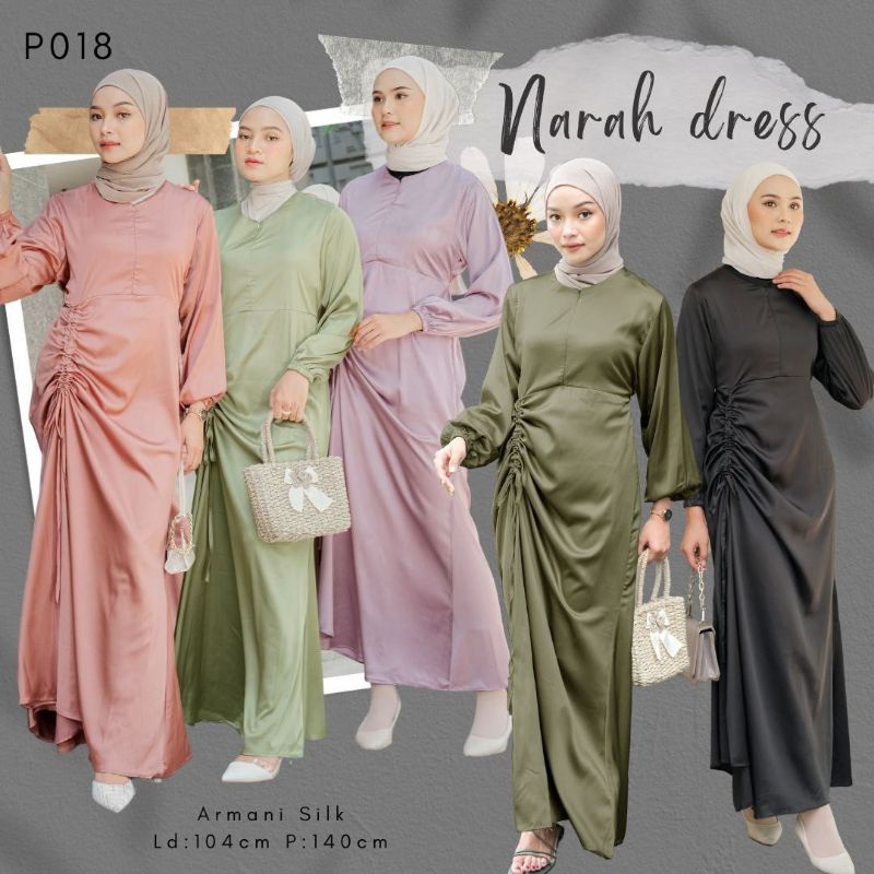 NARAH DRESS / DRESS SERAGAMAN / DRESS BRIDESMAID/ BUSUI FRIENDLY/DRESS SERUT VIRAL/ SLIMY DRESS