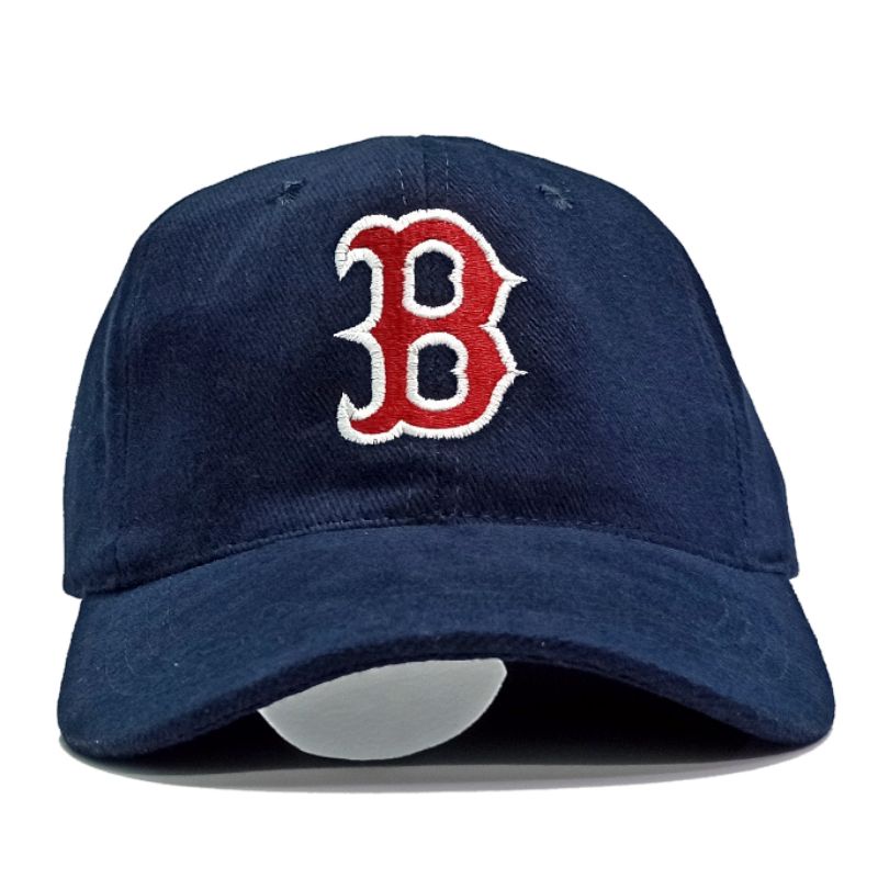 Topi Inisial B Boston Red Sox MLB Logo Initial Bordir Polo Baseball Cap