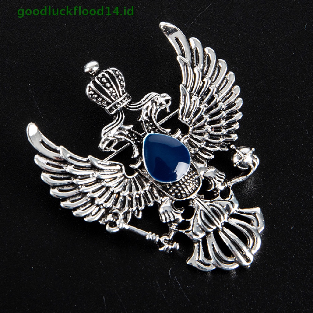 [GOOGFOUR] Retro Wing Metal Pin Vintage Eagle Badge Bros Mahkota Kerah Pin Pria Aksesori [TOP]